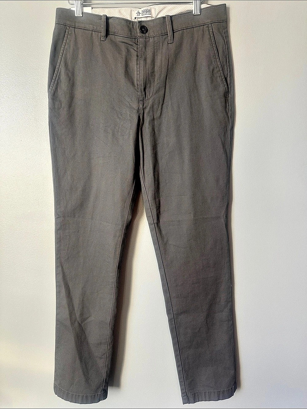 Original Penguin Castlerock Slim Fit Stretch Pants Gray Waist 30x30 NWT